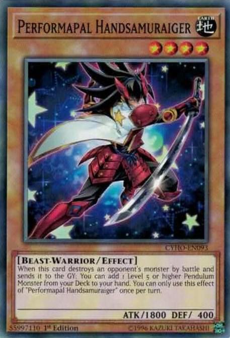 Performapal Handsamuraiger CYHO-EN093 card from Cybernetic Horizon