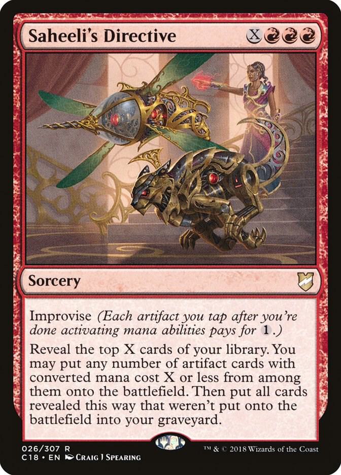 Saheeli's Directive 26 card from Commander 2018