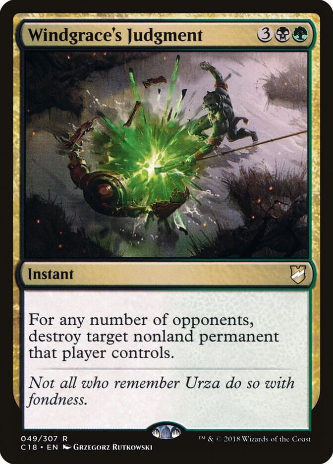 Windgrace's Judgment 49 card from Commander 2018