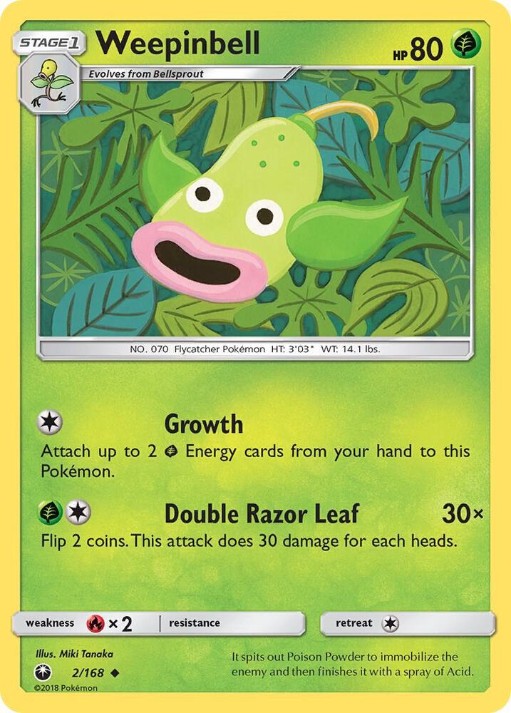 Weepinbell 2/168 card from SM - Celestial Storm