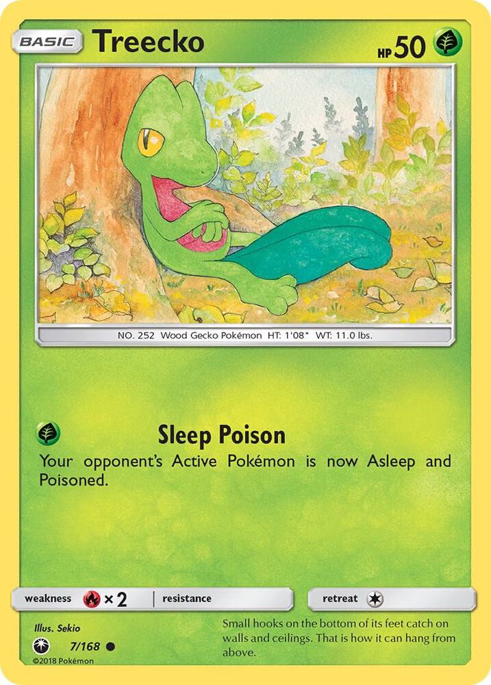 Treecko (7) 7/168 card from SM - Celestial Storm