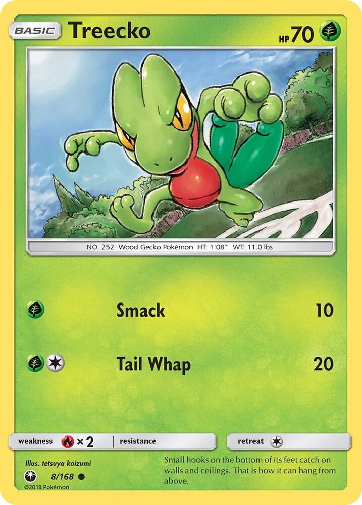Treecko (8) 8/168 card from SM - Celestial Storm