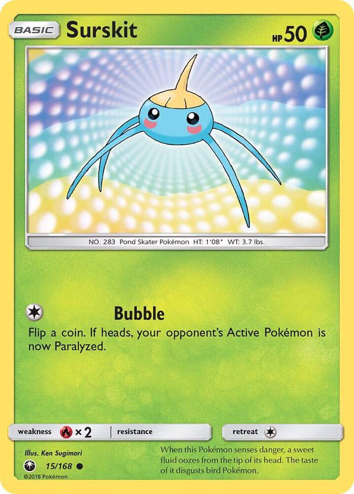 Surskit 15/168 card from SM - Celestial Storm