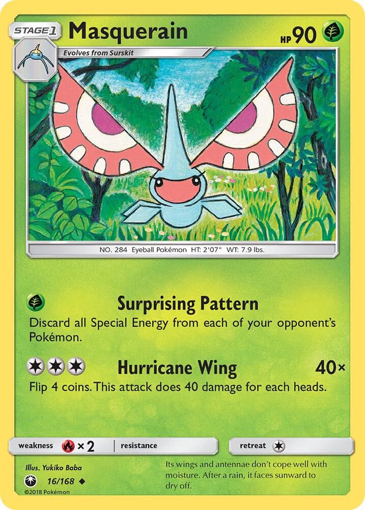 Masquerain 16/168 card from SM - Celestial Storm