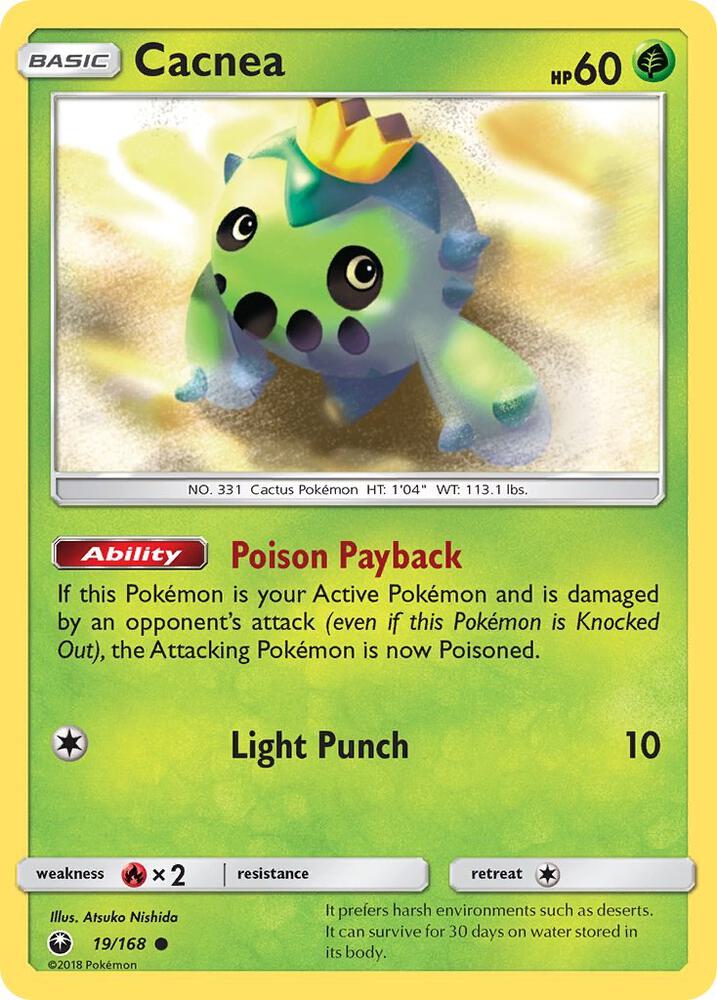 Cacnea 19/168 card from SM - Celestial Storm
