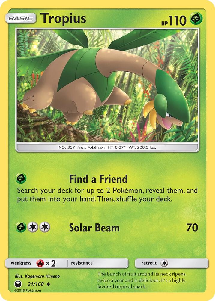 Tropius 21/168 card from SM - Celestial Storm