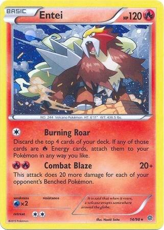 Entei - 14/98 (Cosmos Holo) 014/098 card from Blister Exclusives