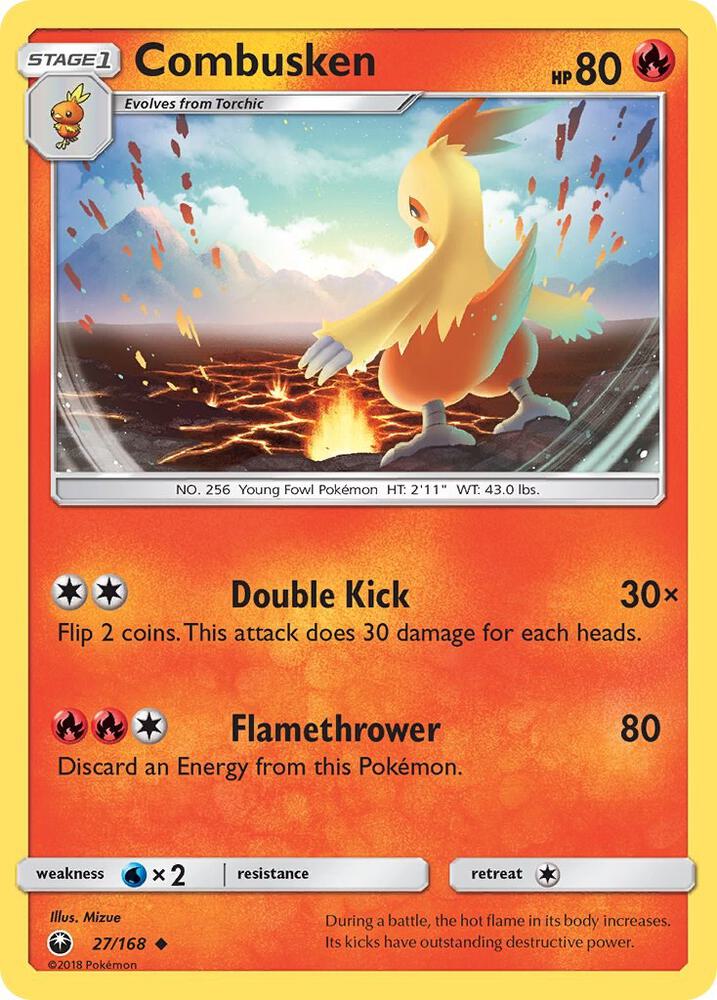 Combusken 27/168 card from SM - Celestial Storm