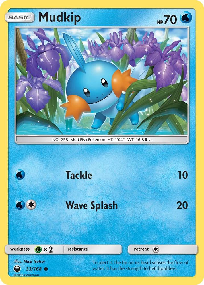 Mudkip (33) 33/168 card from SM - Celestial Storm
