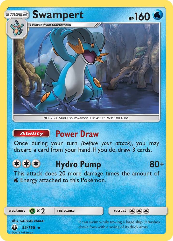 Swampert 35/168 card from SM - Celestial Storm