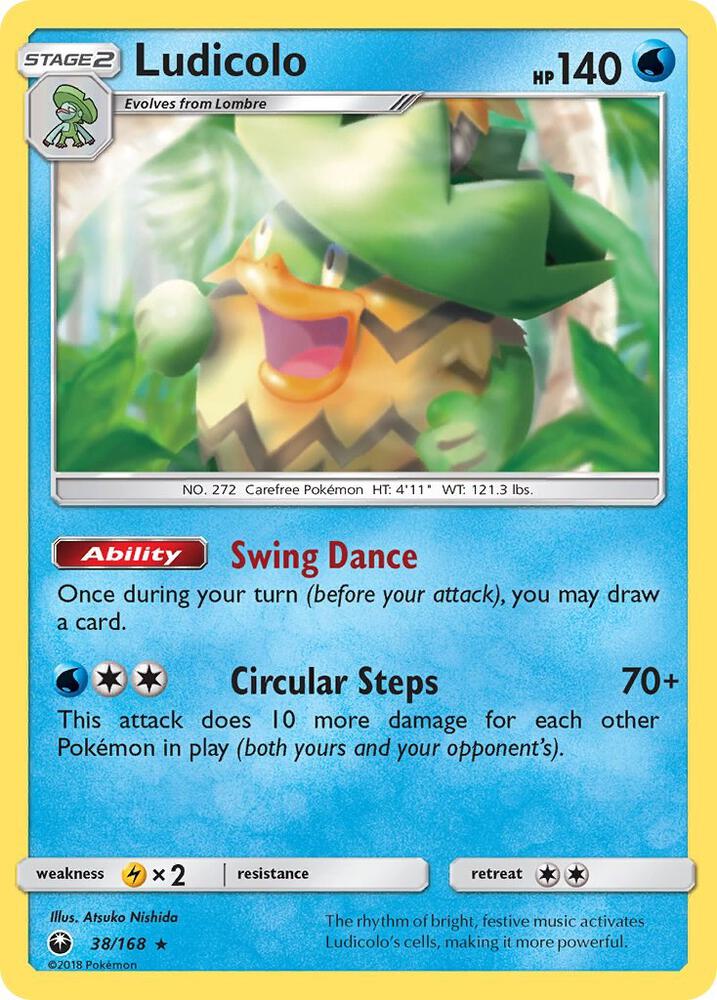 Ludicolo 38/168 card from SM - Celestial Storm