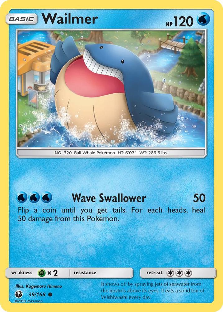 Wailmer 39/168 card from SM - Celestial Storm