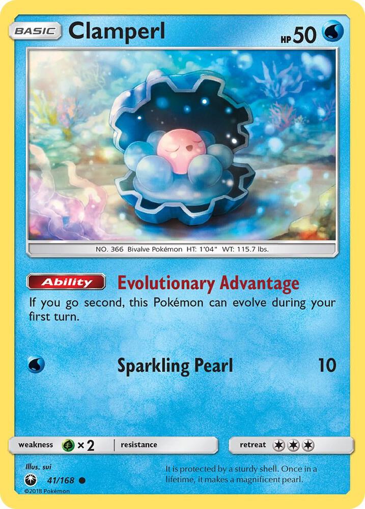 Clamperl 41/168 card from SM - Celestial Storm