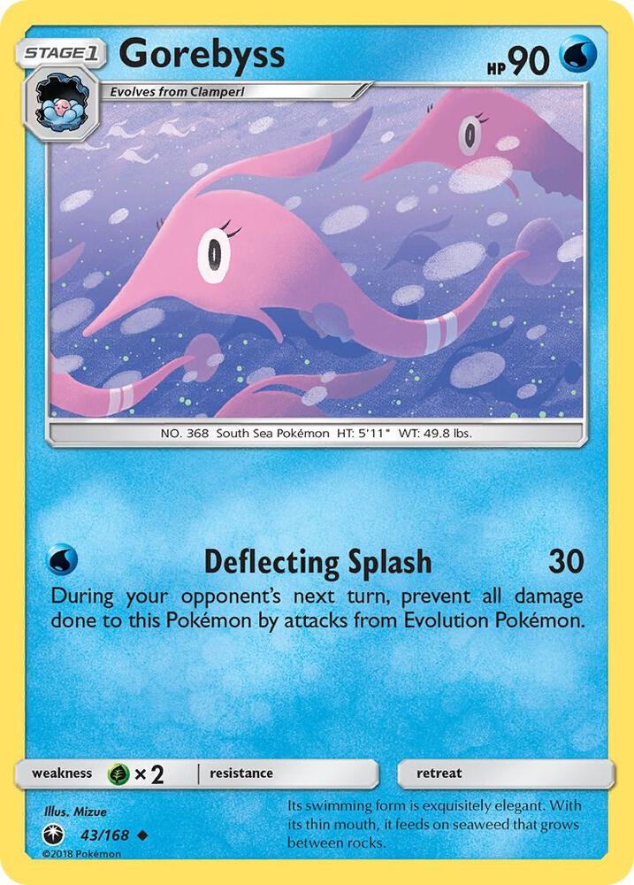 Gorebyss 43/168 card from SM - Celestial Storm