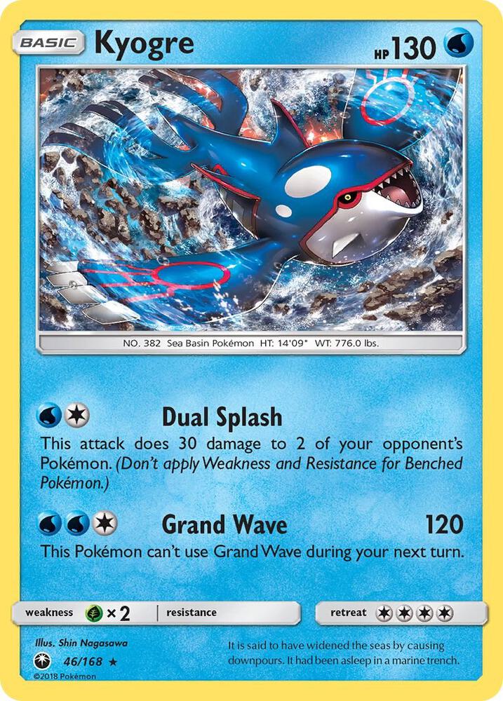 Kyogre 46/168 card from SM - Celestial Storm
