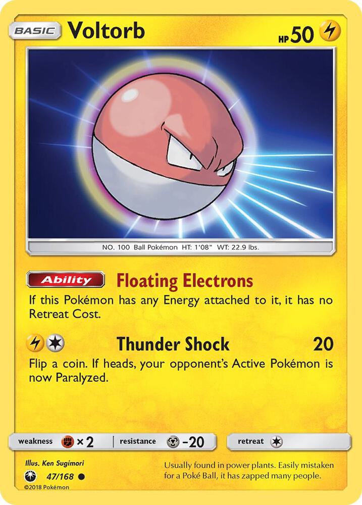 Voltorb 47/168 card from SM - Celestial Storm