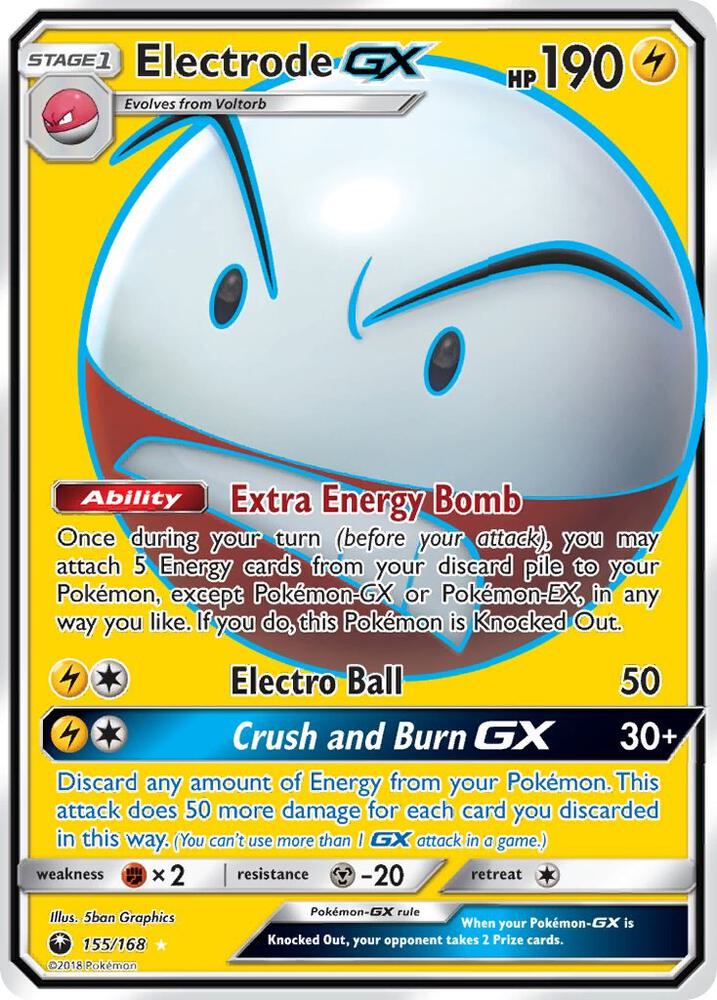 Electrode GX (Full Art) 155/168 card from SM - Celestial Storm