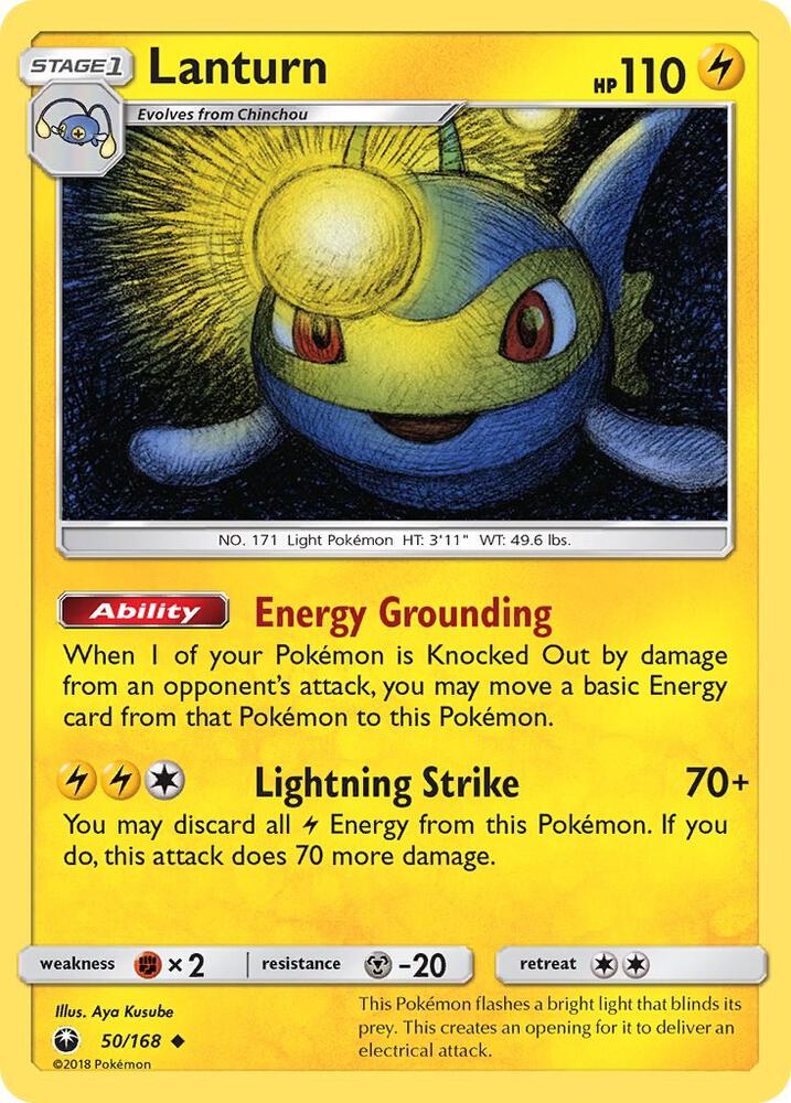 Lanturn 50/168 card from SM - Celestial Storm