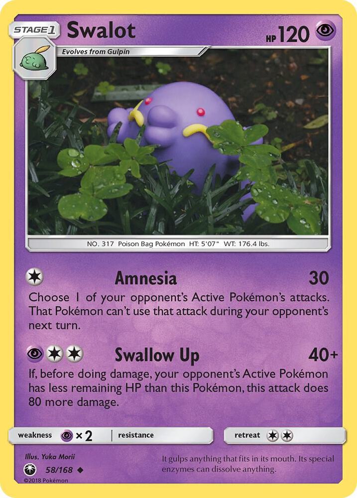 Swalot 58/168 card from SM - Celestial Storm