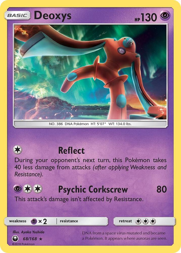 Deoxys (68) 68/168 card from SM - Celestial Storm