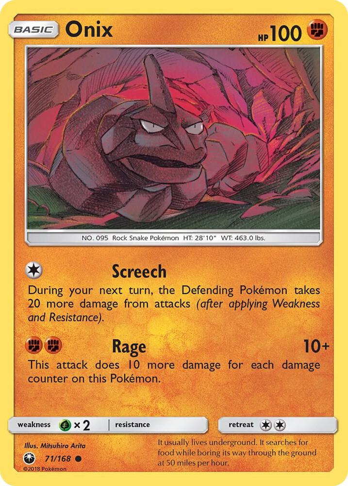 Onix 71/168 card from SM - Celestial Storm