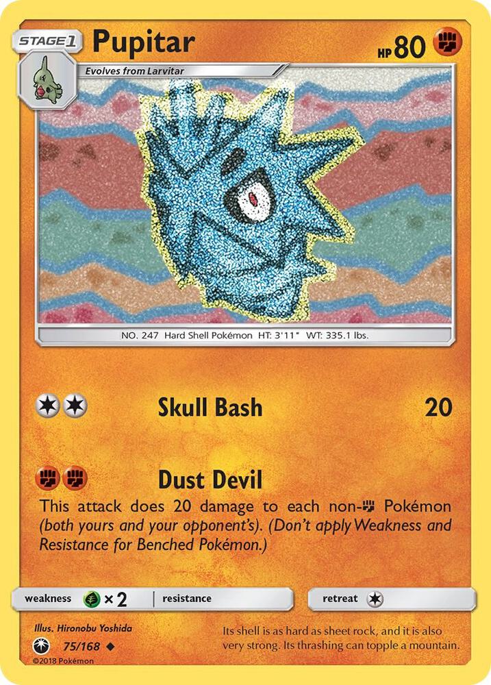 Pupitar 75/168 card from SM - Celestial Storm