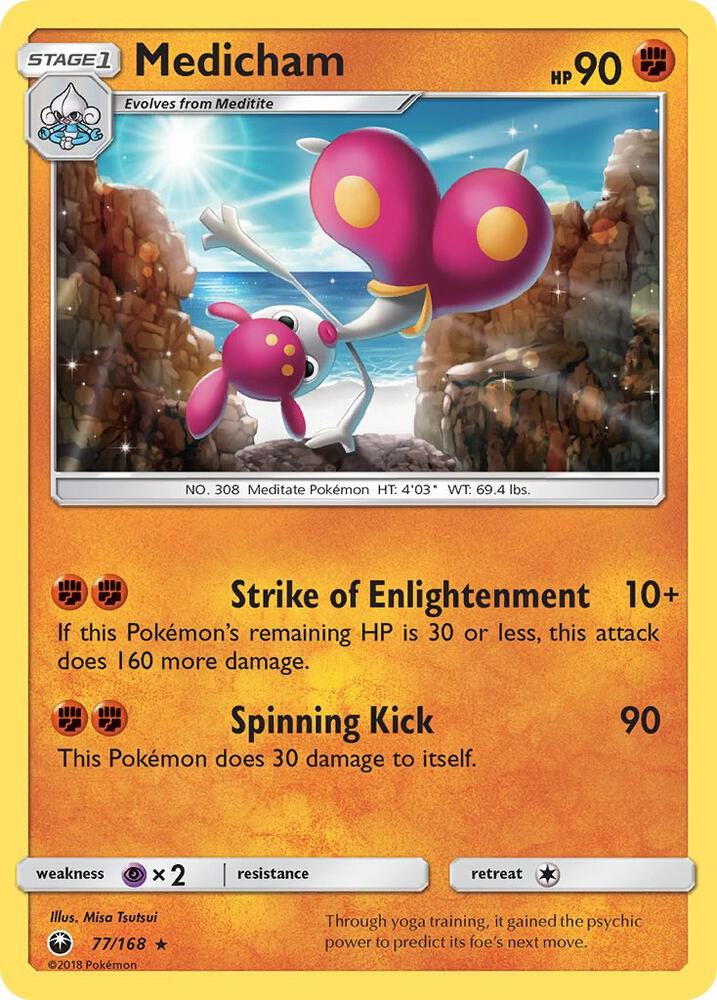 Medicham 77/168 card from SM - Celestial Storm