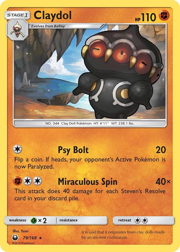 Claydol 79/168 card from SM - Celestial Storm