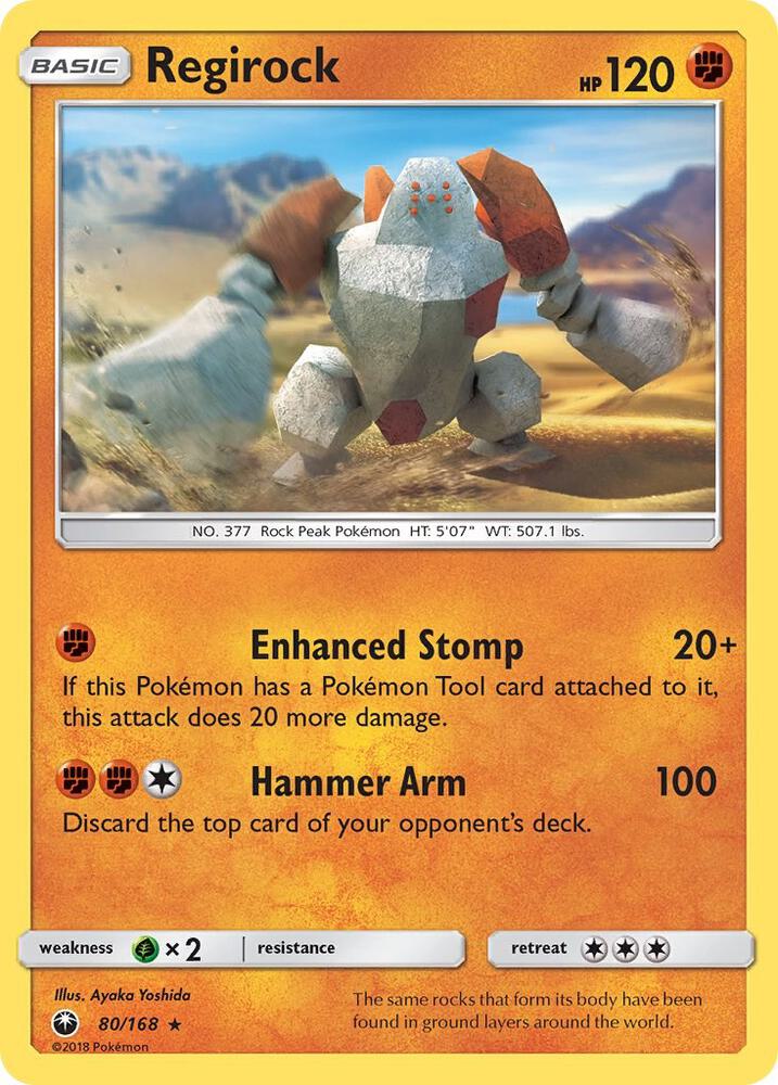 Regirock 80/168 card from SM - Celestial Storm