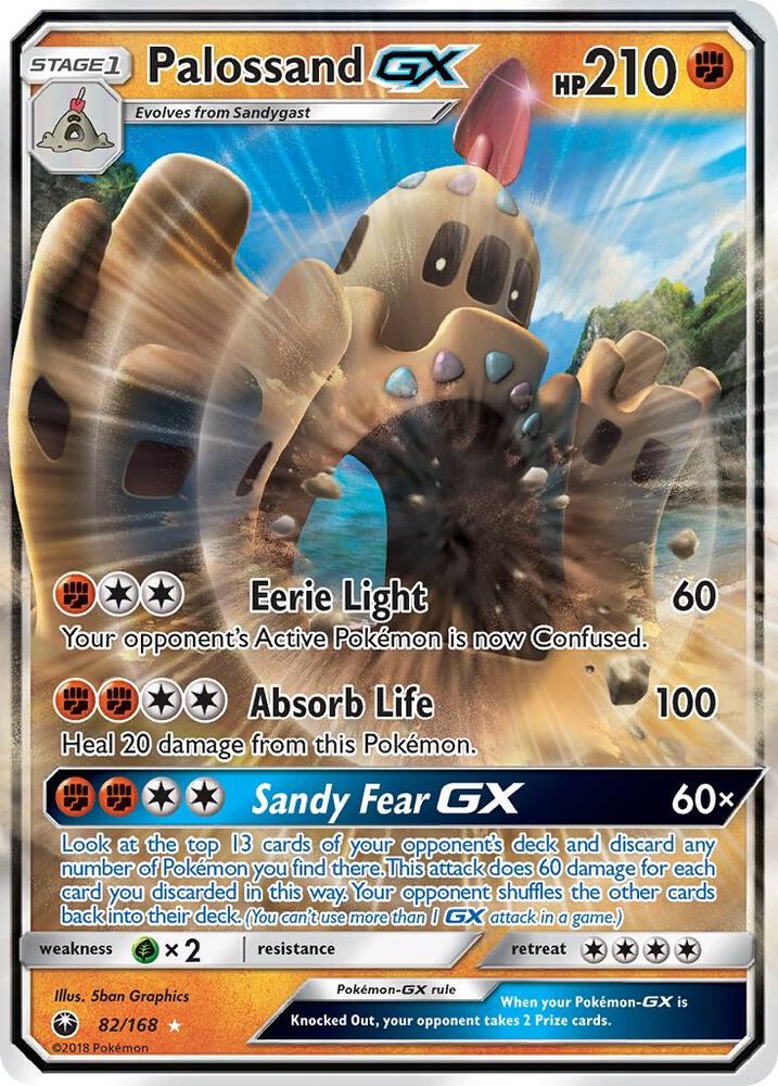 Palossand GX 82/168 card from SM - Celestial Storm