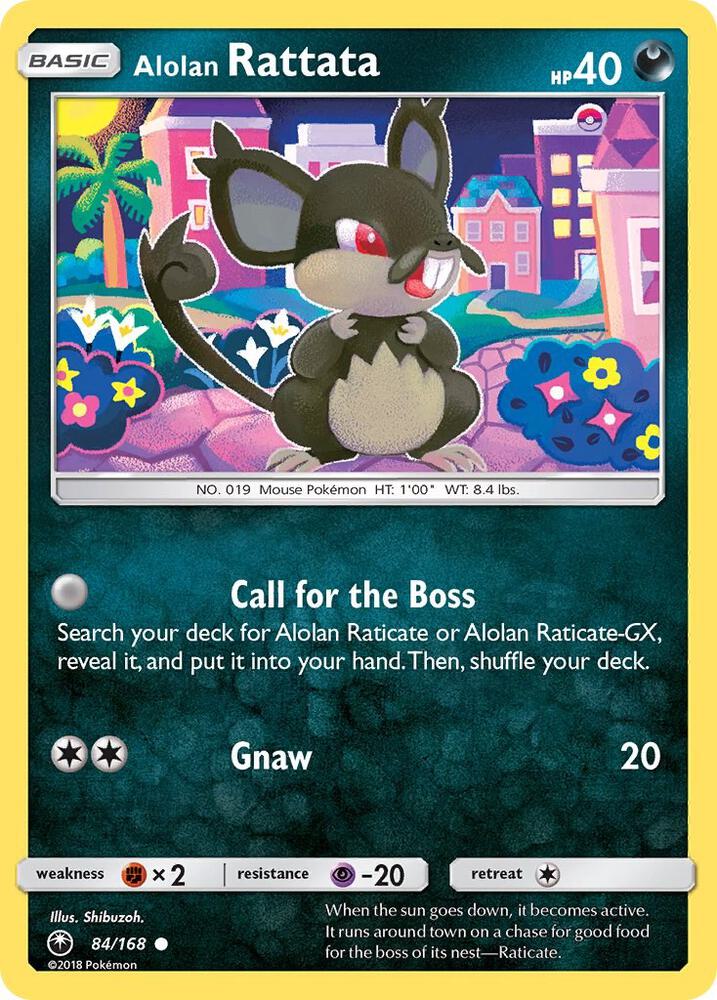 Alolan Rattata 84/168 card from SM - Celestial Storm