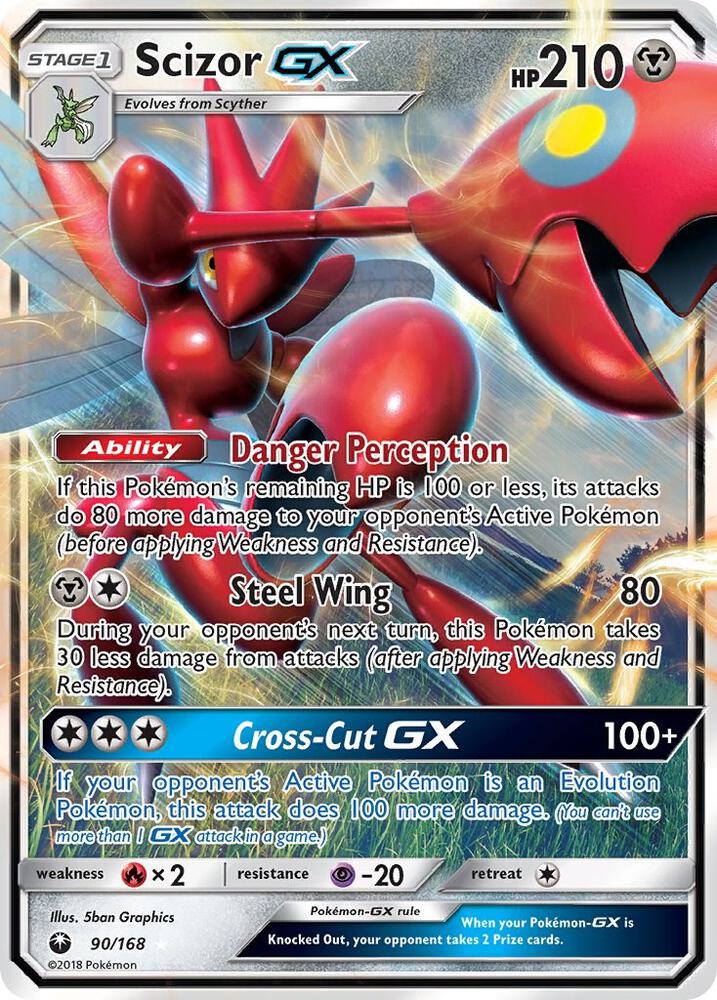 Scizor GX 90/168 card from SM - Celestial Storm