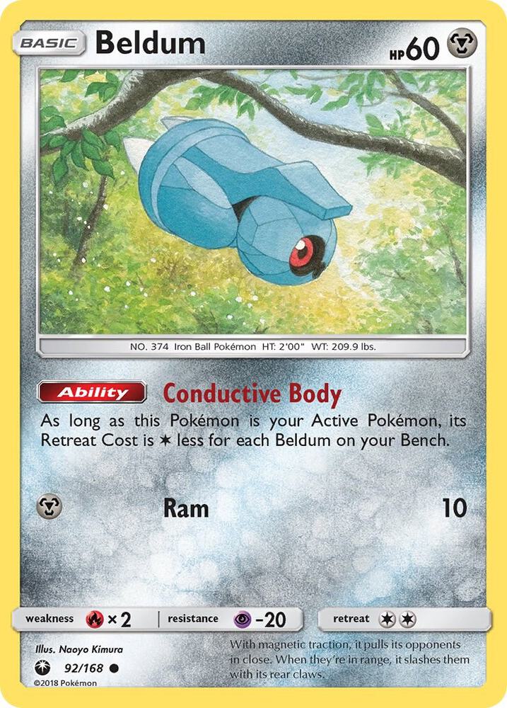 Beldum (92) 92/168 card from SM - Celestial Storm