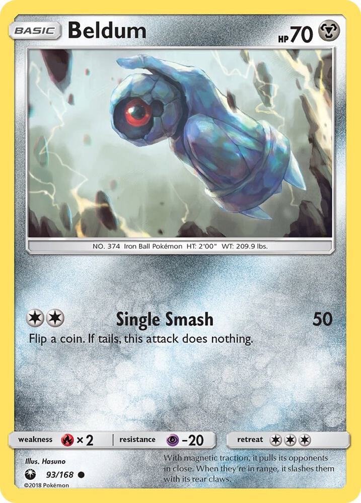 Beldum (93) 93/168 card from SM - Celestial Storm