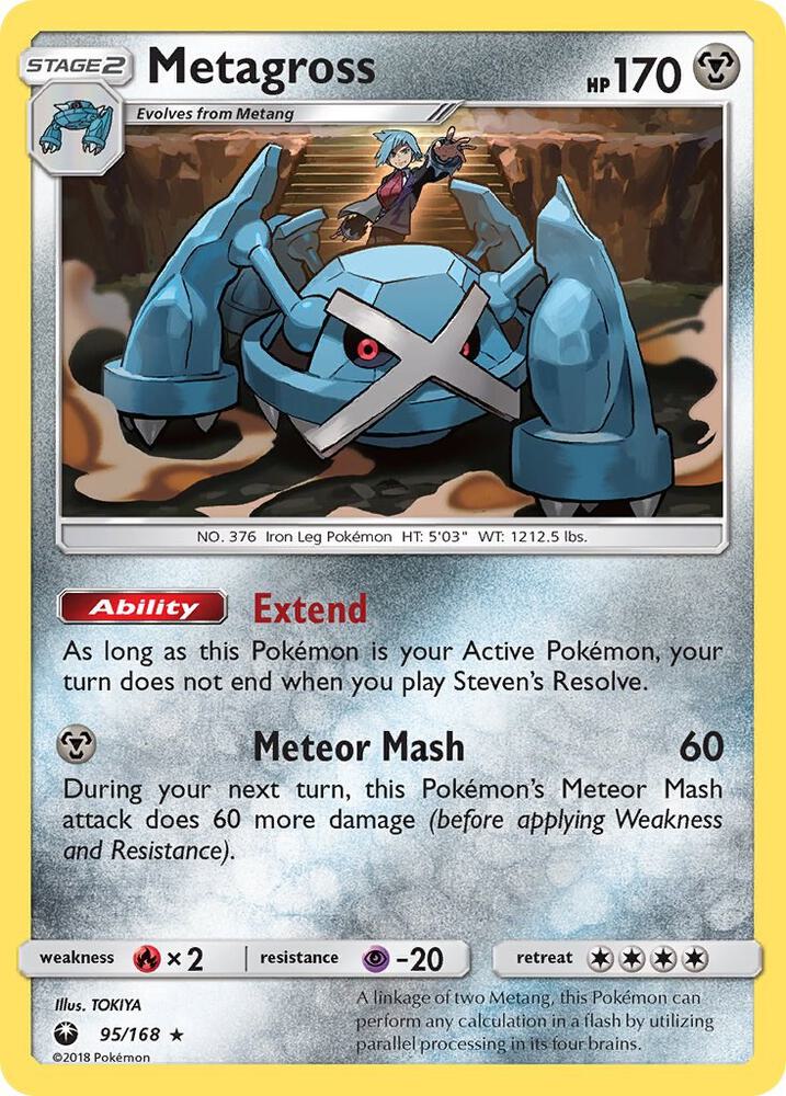 Metagross 95/168 card from SM - Celestial Storm