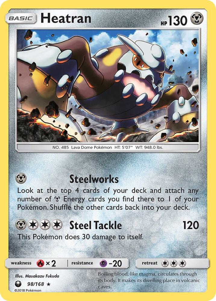 Heatran 98/168 card from SM - Celestial Storm