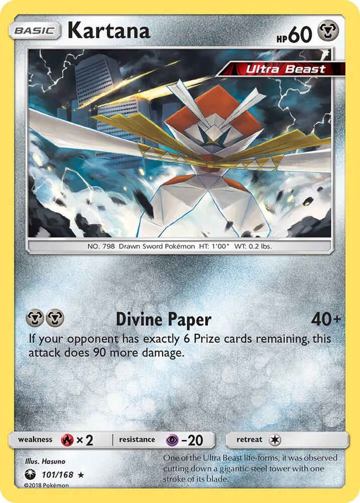 Kartana 101/168 card from SM - Celestial Storm