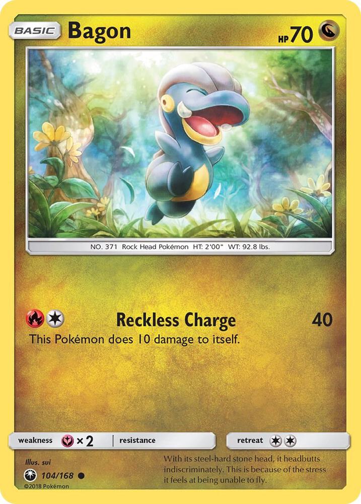 Bagon (104) 104/168 card from SM - Celestial Storm