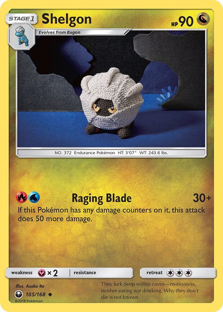 Shelgon 105/168 card from SM - Celestial Storm