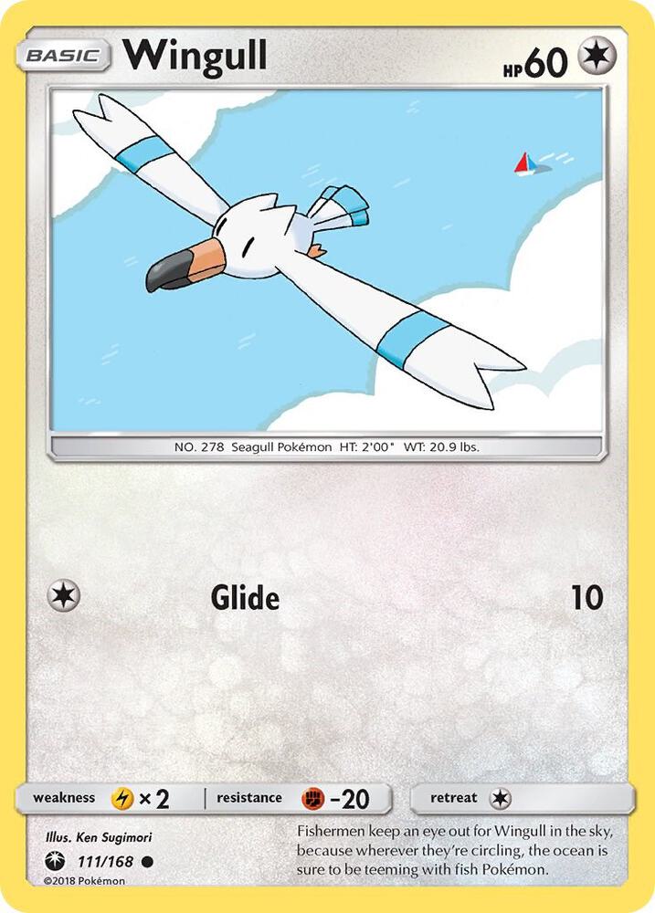 Wingull 111/168 card from SM - Celestial Storm