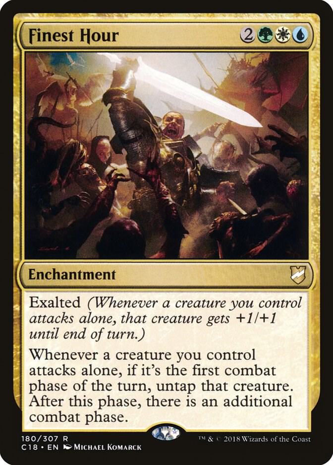 Finest Hour 180 card from Commander 2018
