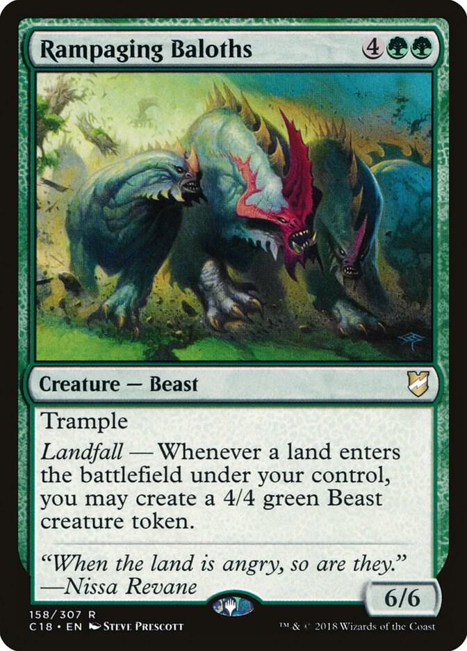 Rampaging Baloths 158 card from Commander 2018