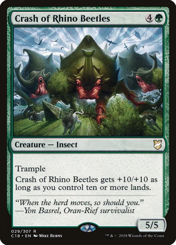 Crash of Rhino Beetles 29 card from Commander 2018