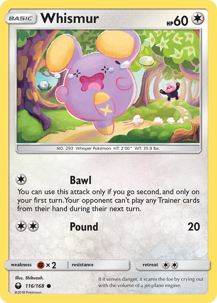 Whismur (116) 116/168 card from SM - Celestial Storm