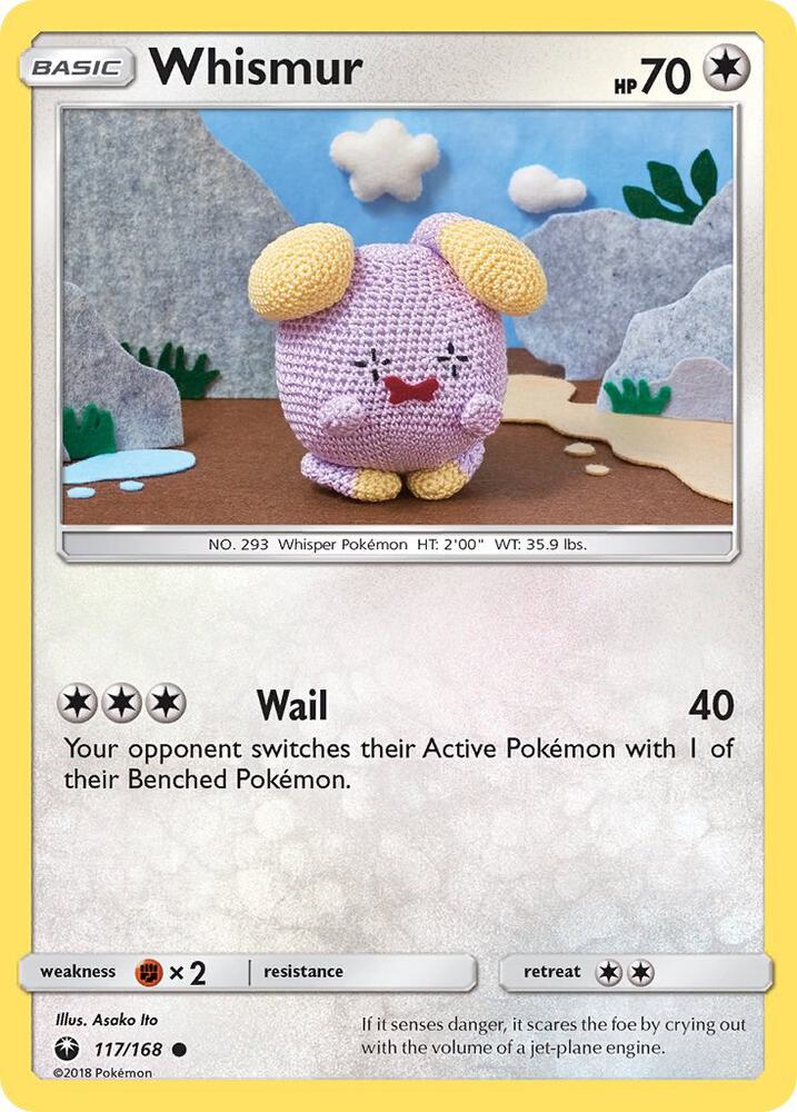 Whismur (117) 117/168 card from SM - Celestial Storm