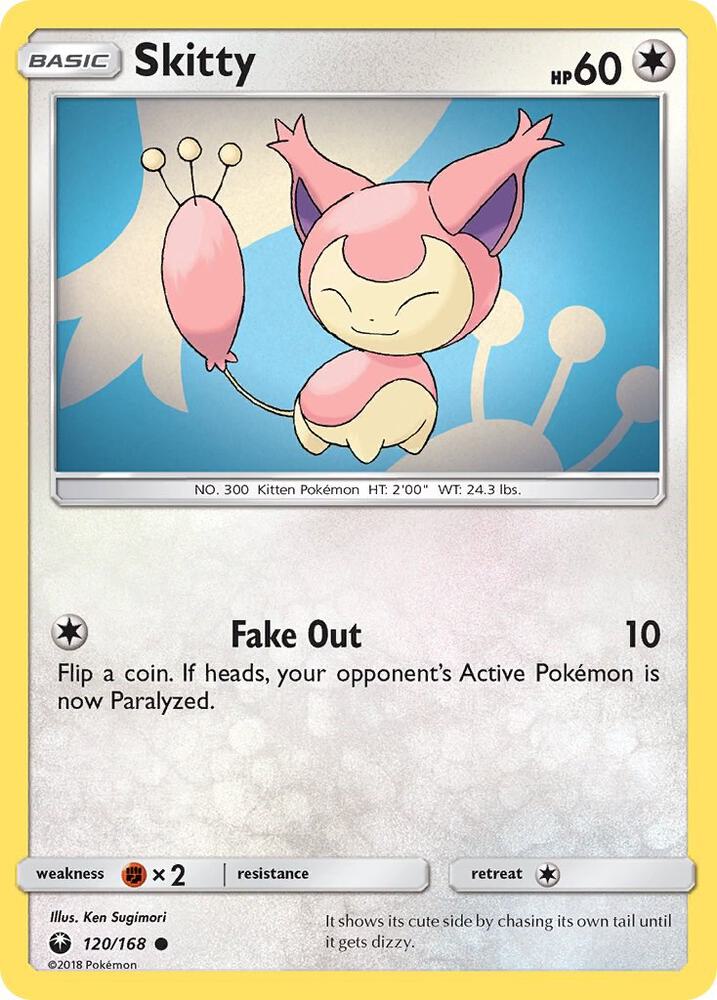 Skitty 120/168 card from SM - Celestial Storm