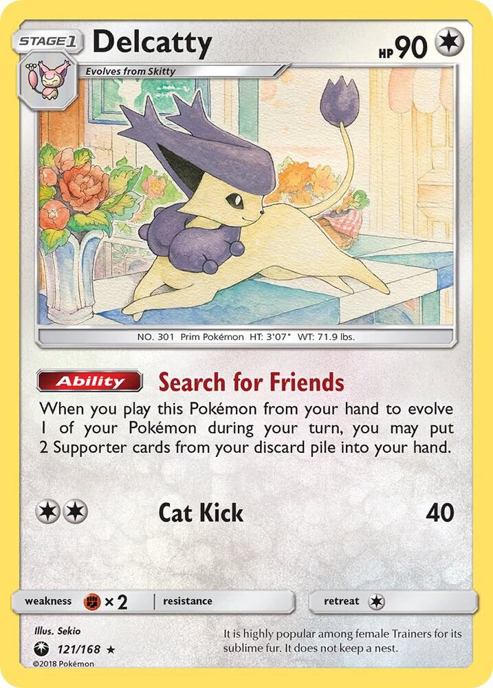Delcatty 121/168 card from SM - Celestial Storm