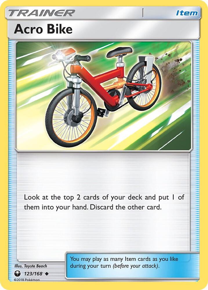 Acro Bike 123/168 card from SM - Celestial Storm
