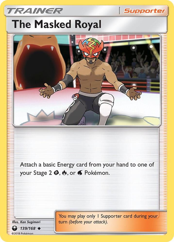 The Masked Royal 139/168 card from SM - Celestial Storm