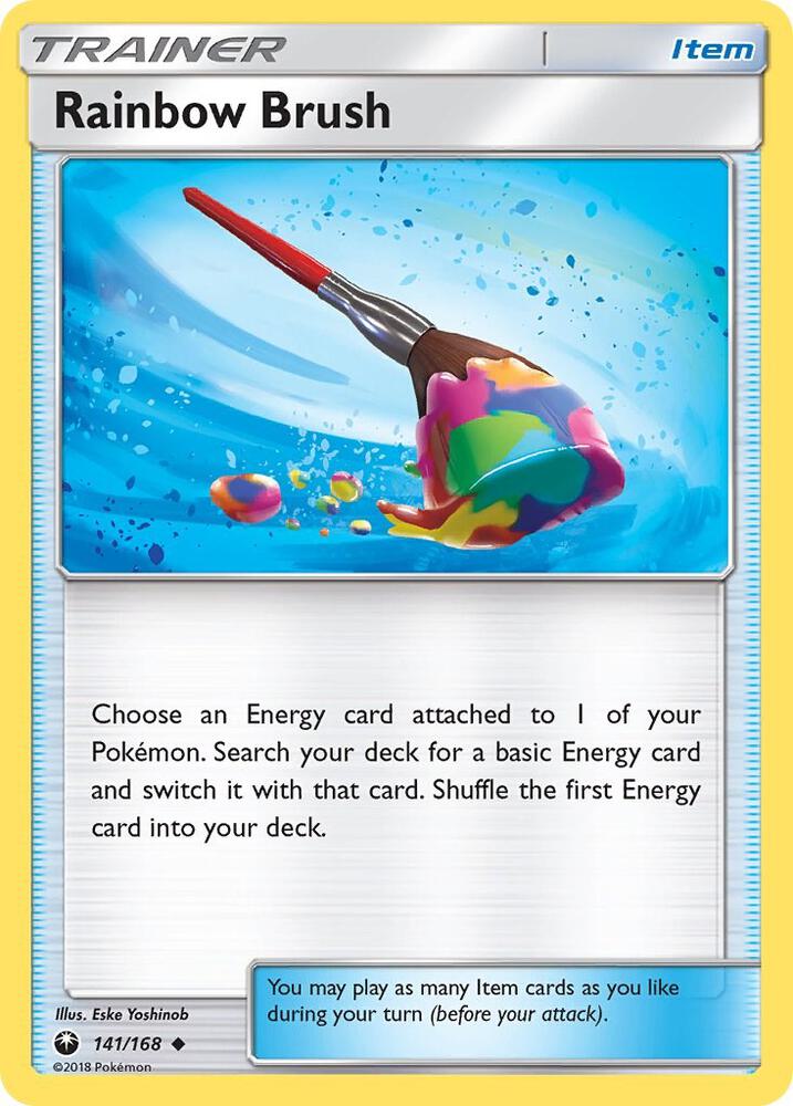 Rainbow Brush 141/168 card from SM - Celestial Storm